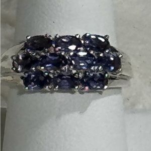 Iolite size 9 .925 sterling silver ring